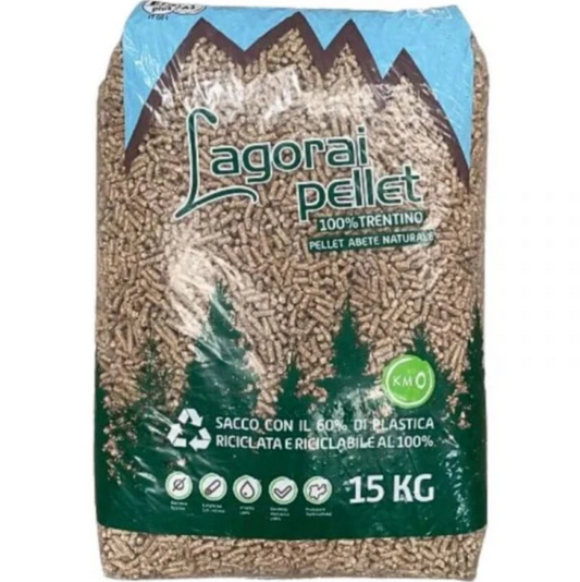 Pellet in legno di abete bancale da 70 sacchi
